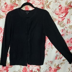Anne Taylor Factory Classic Black Cardigan